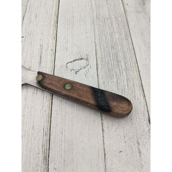 Utility Cheese Meat Slicing Knife 7" Serrated 2 Prongs 11 1/2" - Picture 2 of 8